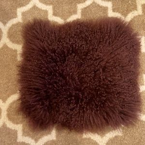 West Elm Mongolian Lamb pillow cover
